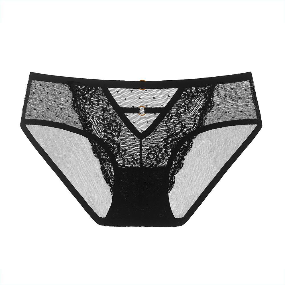 Panties Women's Lace Mid-waist Hip Lift Hollow Sexy and Breathable Mesh Seamless Women's Briefs 5003