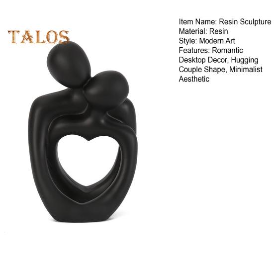 Скульптура пары, минималистская статуя обнимающихся влюбленных из смолы, настольная абстрактная статуэтка пары для домашнего декора, подарка на годовщину ко Дню святого Валентина