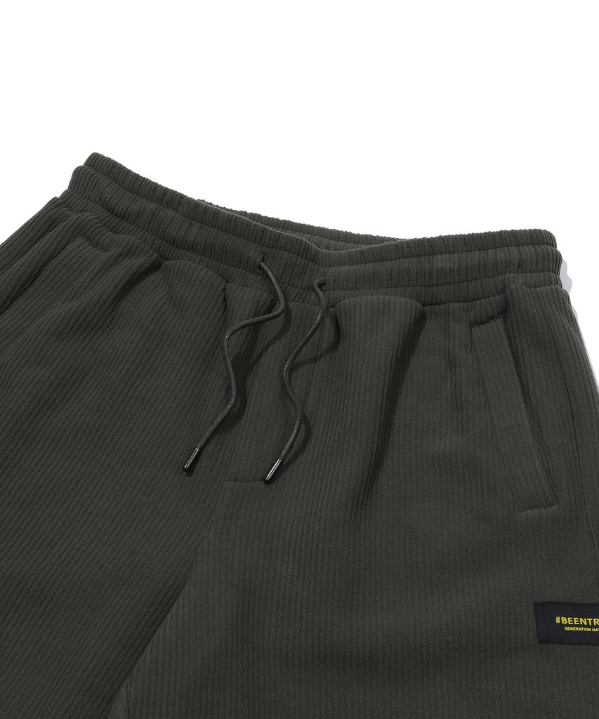 BEENTRILL Corduroy Fleece Sweatpants (Charcoal)
