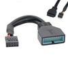 Motherboard 9PIN to 20PIN Flex Cable USB2.0 to USB3.0 Data Transfer Copper Convert Wire for PC Computer Case Extend Cord Adapter