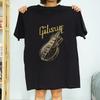 Футболка с изображением гитары Gibson Les Paul Музыкальная футболка Все размеры S-5XL Унисекс футболка