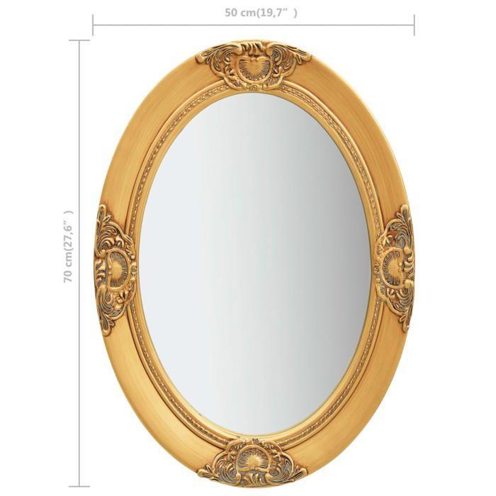 VidaXL Wall Mirror Baroque Style 50x70 Cm Gold 320353