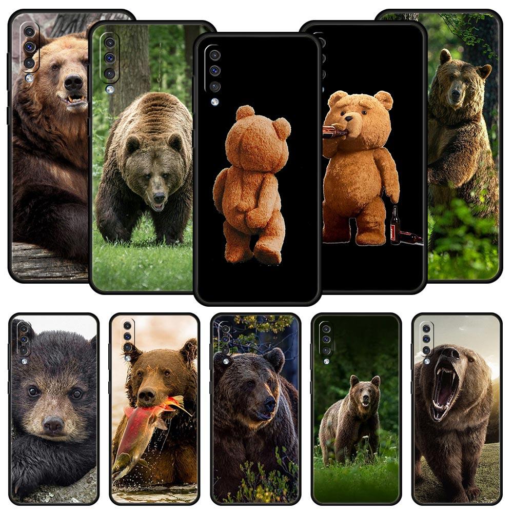 Funny Just Relax Brown Bear Phone Case For Samsung Galaxy A12 A32 A50 A70 A20E A20S A10S A22 A30 A40 A42 A52 5G A02S A04s Cover