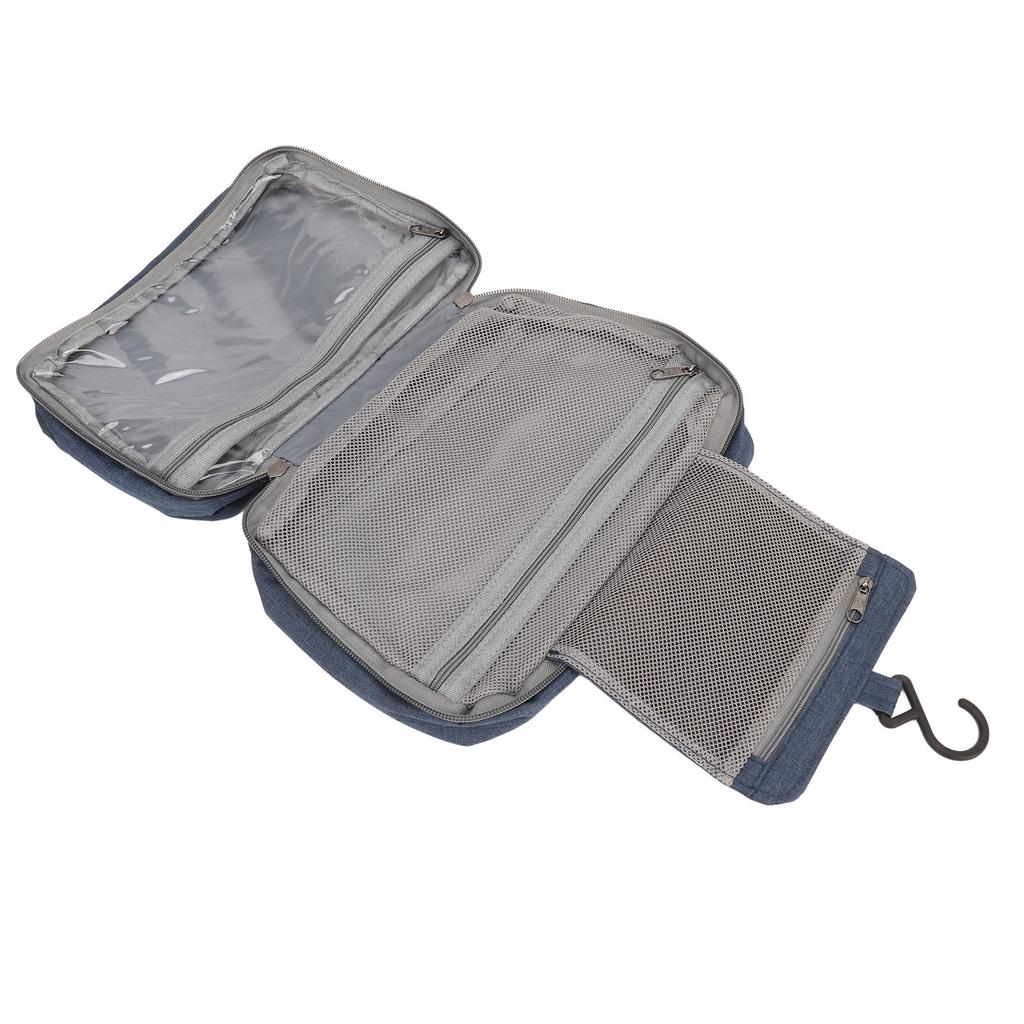 Дорожная подвесная косметичка Дорожная косметичка Складной подвесной органайзер для туалетных принадлежностей для мужчин и женщин Темно-синий
