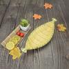 Melamine Hot Pot Vegetable Plate Imitation Bamboo Weaving Vegetable Fruit Tray Barbecue Plate  Home