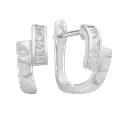 Серебряные серьги с фианитами (2184249)