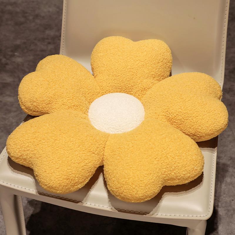 Большая мягкая подушка с пятью лепестками цветов, декор для комнаты для девочек, подушка-подсолнух, эркер, розовый цветок, подушка для сиденья в спальню