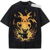 Футболка Pikachu Wash, Унисекс футболка Pokemon Wash, Футболка для взрослых и молодежи, Футболка Manga Tee Wash, В винтажном стиле, Аниме Подарок Tee, Футболка Y2K
