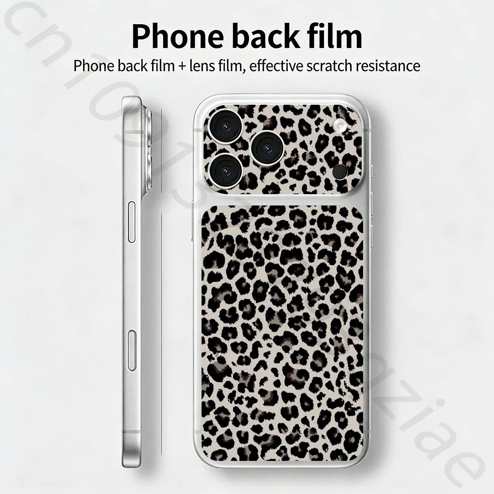 Модная декаль-наклейка 'Тигровый леопардовый принт TICKET' Skin Wrap для iPhone 17 Pro/Pro max Защитная пленка для задней панели, рамки, камеры