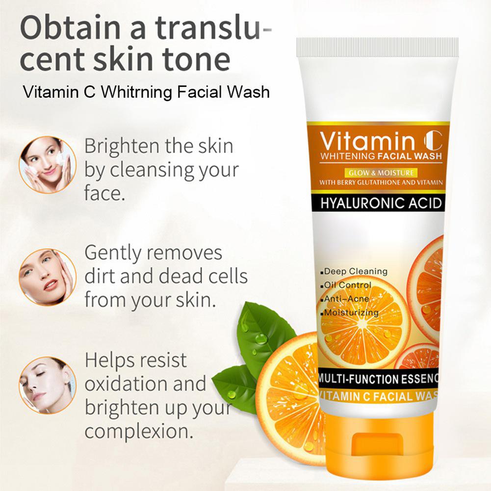 Vitamin C Cleanser Facial Deep Repair Oil Control Moisturizing VC Cleanser Cleansing Skin Care 100g