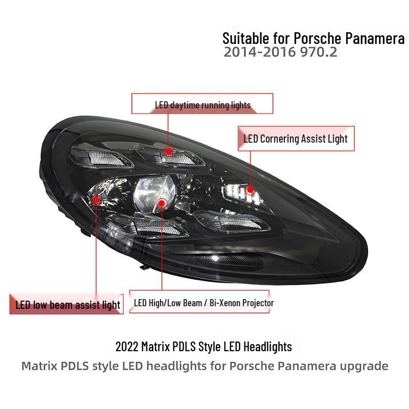 Headlight Assemblies for 2011-2014 Porsche Cayenne, with 2024 Matrix LED Options.