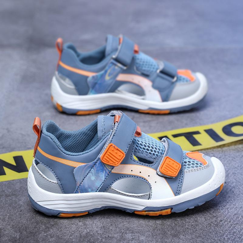 Спортивные сандалии Баотоу, туфли-каркас, сандалии для мальчиков, летняя детская пляжная обувь 2025, для мальчиков среднего и старшего возраста, учеников начальной школы