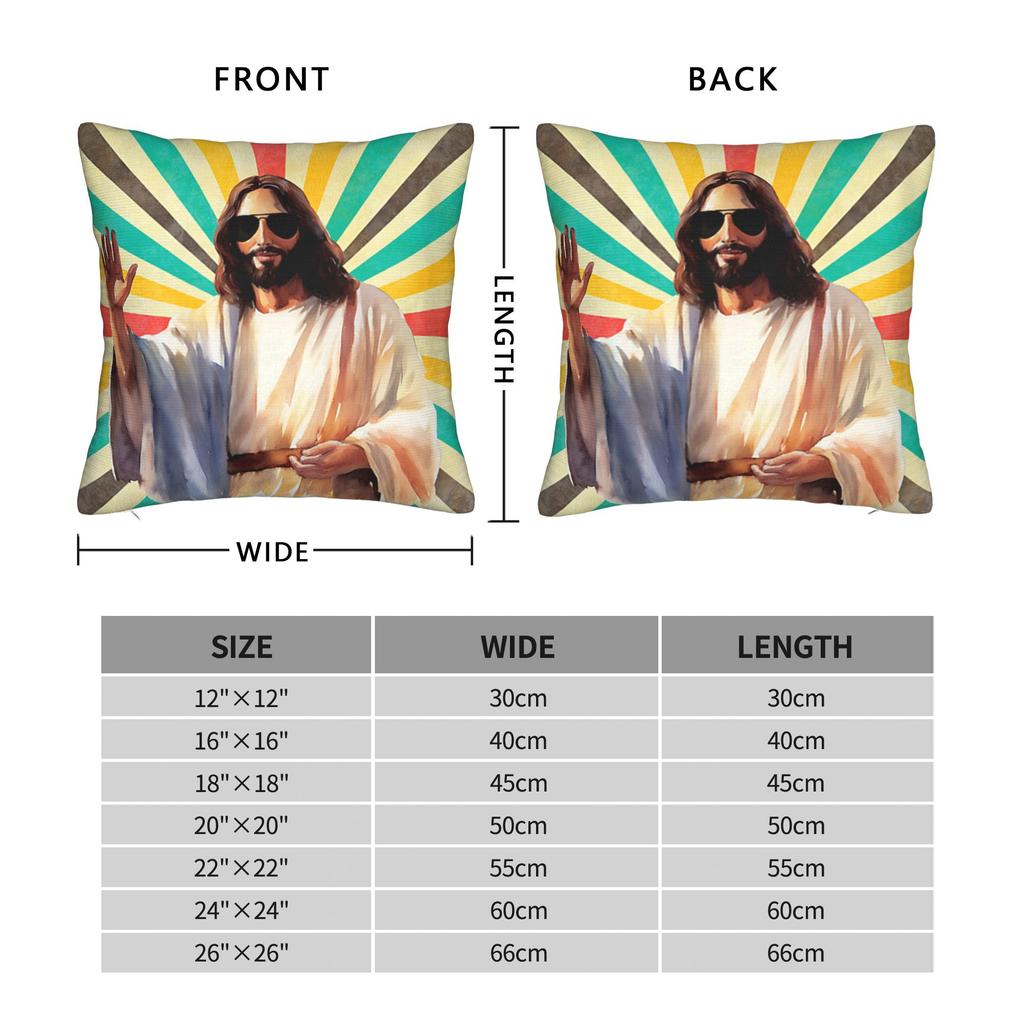 Easter Yolo Jk Brb Jesus Pillow Cover Comfy Cushion Cover Retro Trendy Pillow Case For Living Room Bed Chair