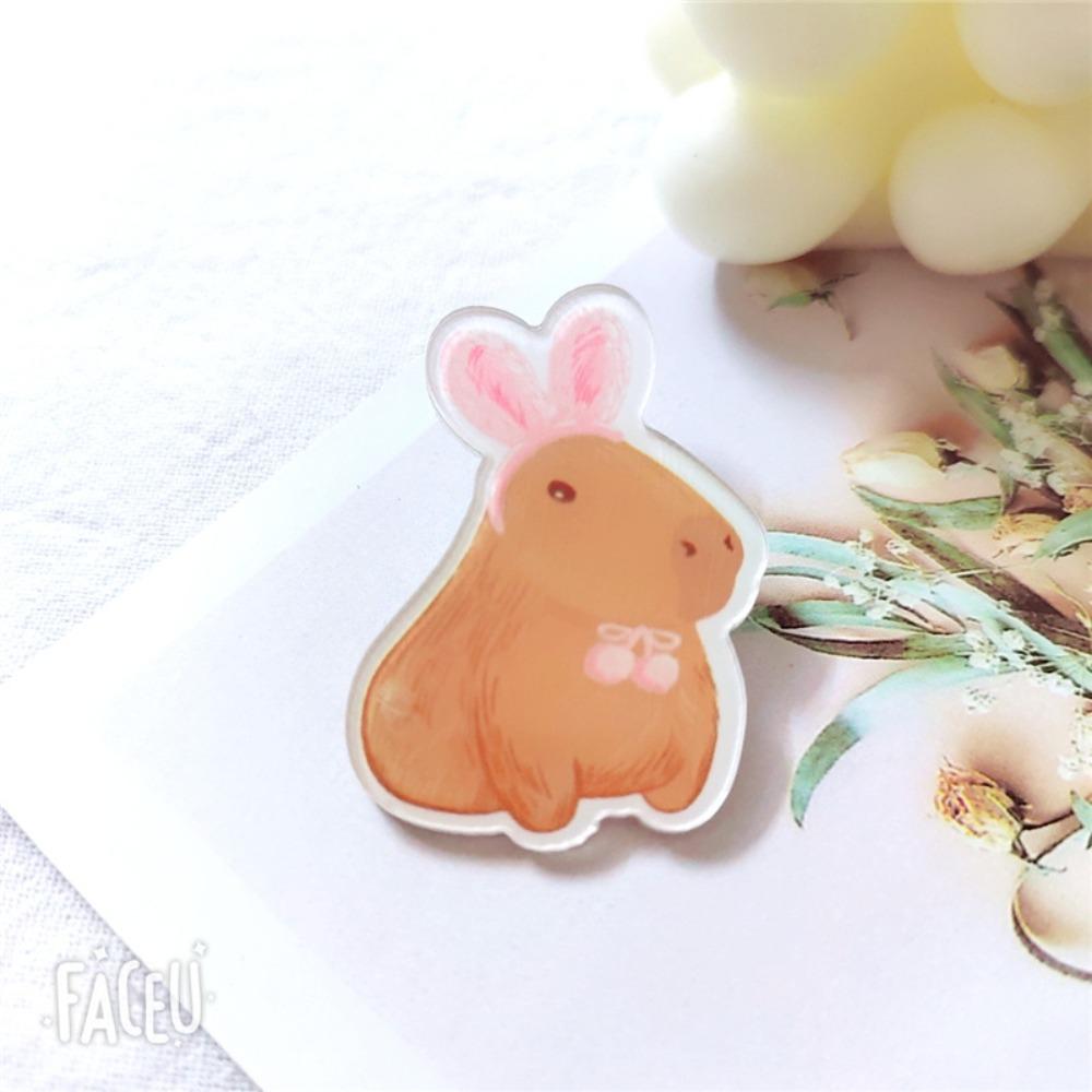 New Capybara Acrylic Badge Animals Cute Bag Pin Fashion Capybara Brooch