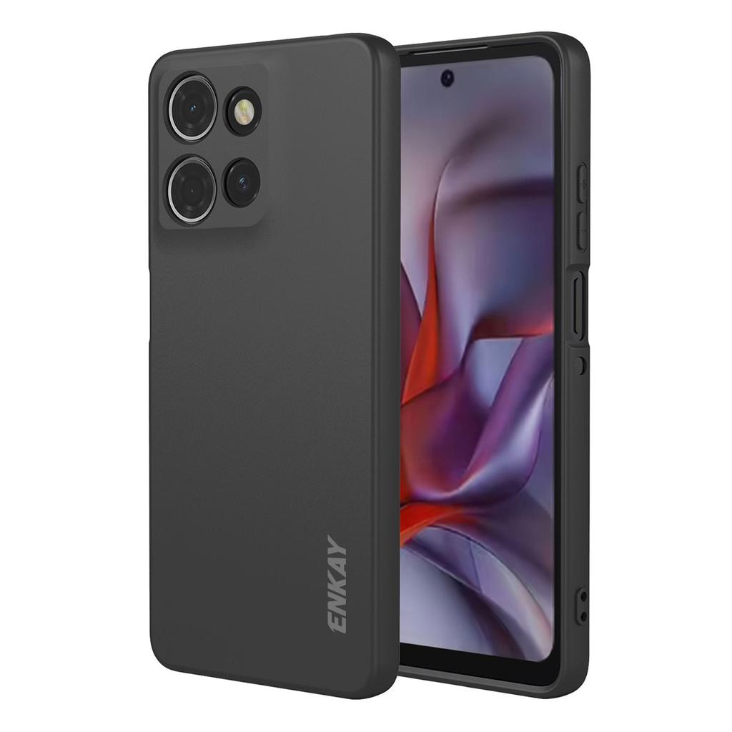 Для Motorola Moto G Power (2025) Силиконовый чехол ENKAY HAT PRINCE с прямыми краями, задняя крышка для мобильного телефона