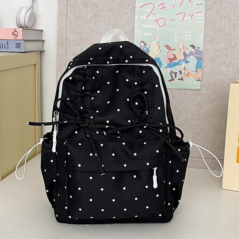 School Bag Schoolbag Ins Wind Public High Value Polka Dot Korean Girl Light First Big Travel Backpack