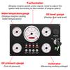 5 Gauge Set Instrument Dash Panel 85mm Tachometer +52mm Fuel Level Gauge Oil Pressure Meter Water Temp Voltmeter for 12V Custom