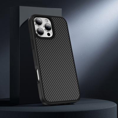 Матовый бампер с текстурой карбона для iPhone 17 Air 16 16E 15 14 13 Plus Pro Max, тонкий, с военной защитой, жесткая задняя крышка