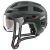 Uvex Bicycle Helmet with LED Light CE Made In Finale Visor Cm Visor, Included, Certified, Germany, / 56-61