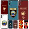 Чехол-книжка для паспорта Македонии для Samsung Galaxy S22 Ultra S23 FE S9 S10 Note 10 Plus Note 20 Ultra S20 S21 FE