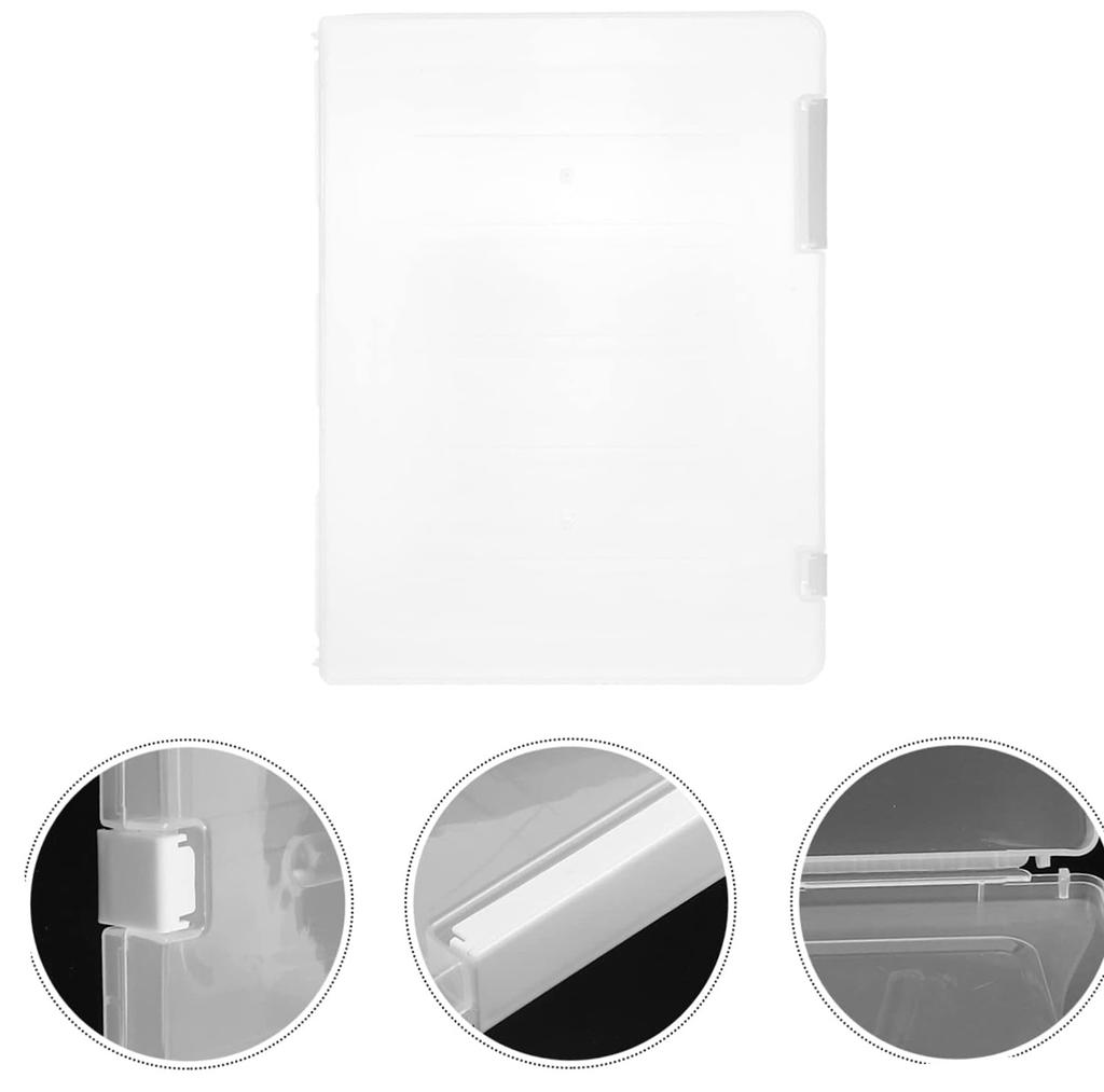 1pc A4 File Storage Box Transparent File Storage Box Contract Classification Bills Sorting Office Supplies Folder Organizer Box