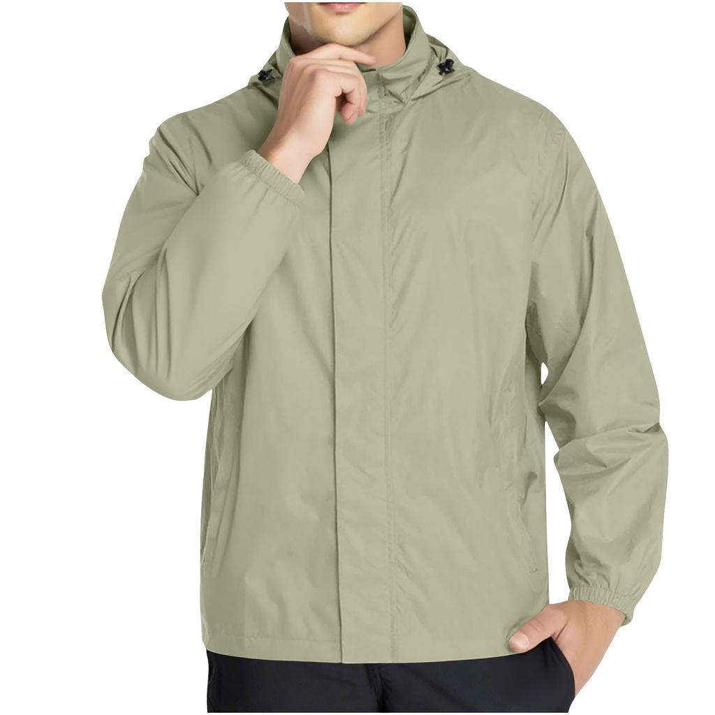 Rain Jacket Men Raincoat Running Waterproof Windproof Travel Hiking Cycling Rain Coat