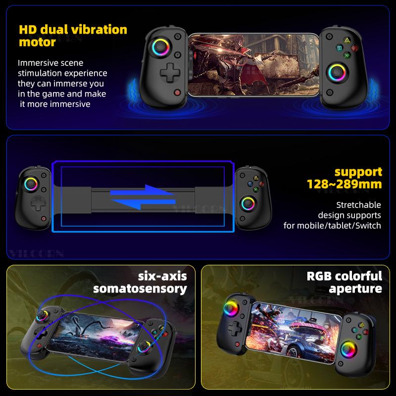 Лидер продаж D8Pro RGB игровой контроллер для планшета FPS мобильный геймпад для переключателя Android ios PS3 PS4 PC Hall Trigger джойстик