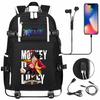 Naruto Print USB Charging Backpack Teen Student Large Capacity Travel Casual School Bag For Boys Girls