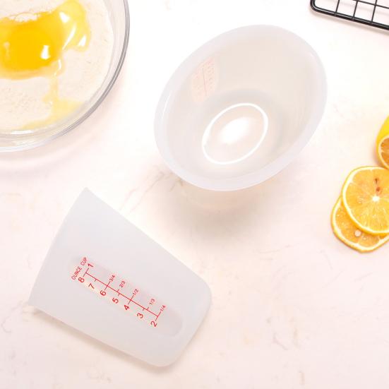 Силиконовая мерная кружка, удобный скошенный край, легкая очистка, хлебопекарный инструмент без бисфенола А