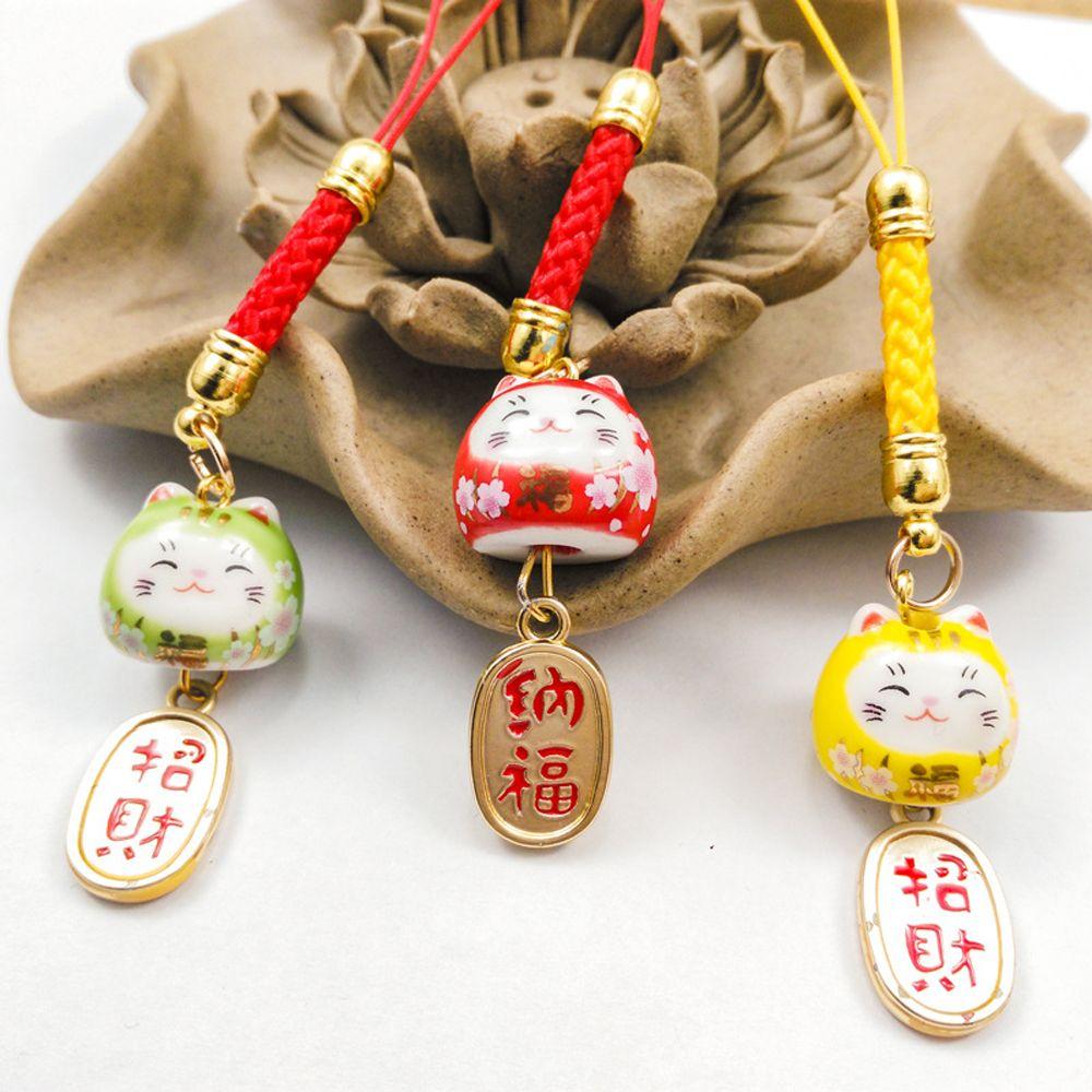 Good Luck Phone Pendant Phone Hang Rope Mobile Phone Straps Lucky Cat Lanyard Phone Lanyards