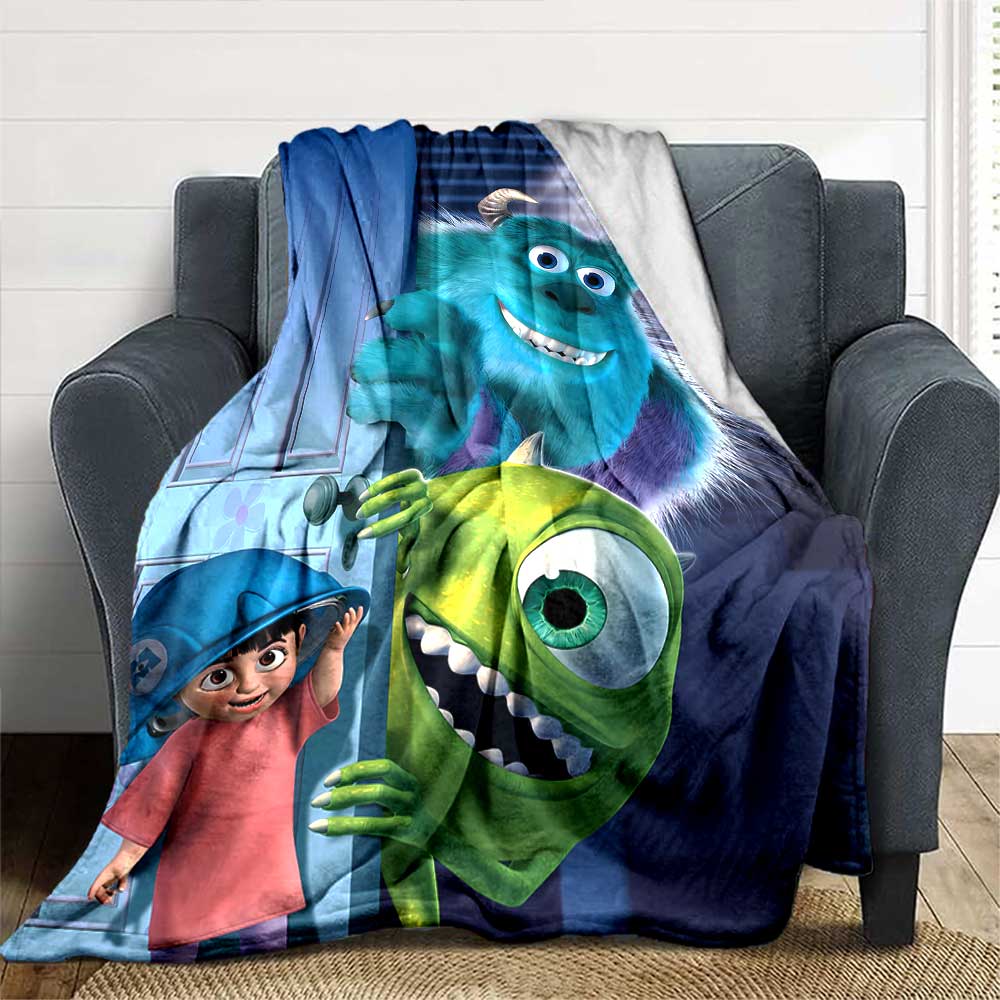 Monsters University Adventure Gift Blanket Soft Warm Cozy Great Picnics Four Seasons Multipurpose Digital Print Unique Gift for Family Camping Y7