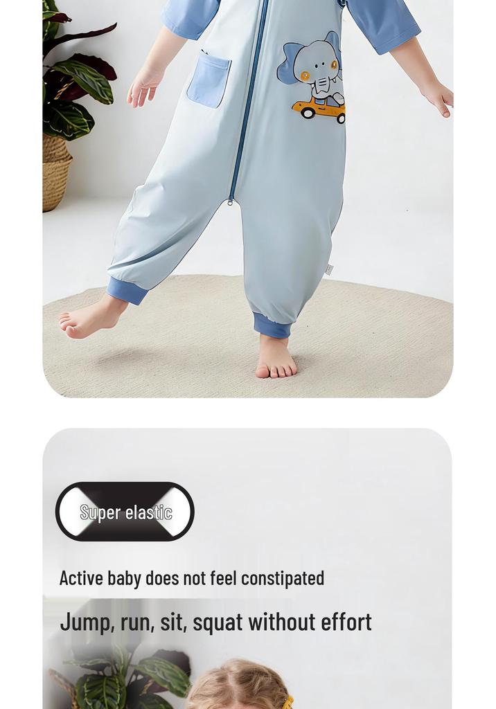 Детский мультяшный комбинезон-пижама - Хлопковый мешок для сна с длинным рукавом для мальчиков и девочек