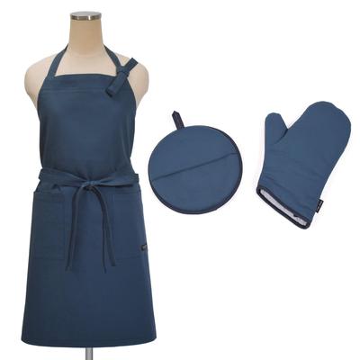 СТИЛЬ Набор декора Варежка набор горшков Фартук Кухня Готовка Темно-синий Подарок Праздник Стильный Милый СТИЛЬ Декор W8702000 2 предмета