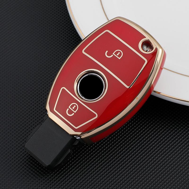 For Mercedes Benz A B R G Class GLK GLA GLC GLR W204 W210 W176 W202 W463 Soft TPU Car Remote Key Case Cover Shell Fob