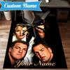 Custom Name Ace Base Music Carpet Non-Slip Area Rug, Durable Polyester, Ideal for Living Room, Bedroom, Entryway, Decorative Gift