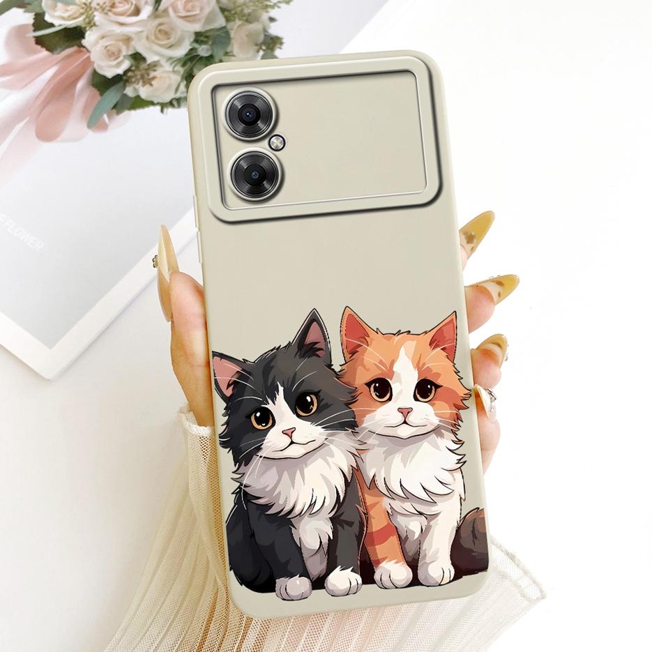 For Xiaomi Poco M4 5G Case Cute Rabbit Cartoon Cover Shockproof Soft TPU Phone Case For Xiaomi Poco M4 PocoM4 5G Back Cover Bags