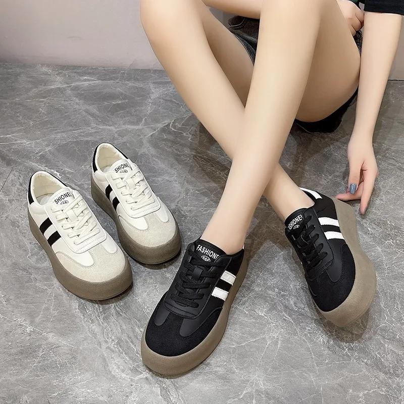 Casual Shoes Outdoor Lace Up Sneakers for Women Female Comfortable Versatile Sport Shoe Ladies Spring Autumn New Fashion