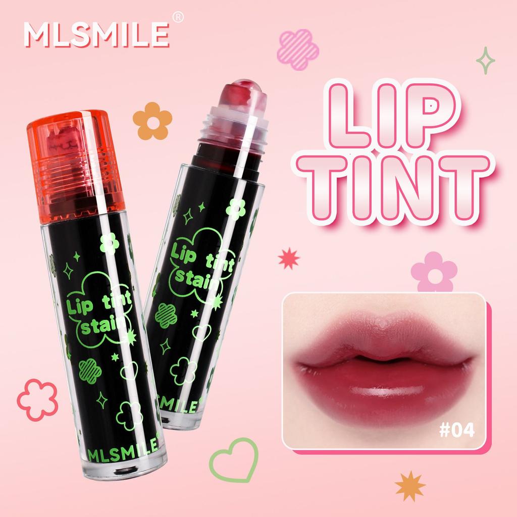 8-color Roll-on Lip Liquid, Non-stick Cup Lip Glaze, Easy-to-color Lip Gloss + Transparent Lip Oil