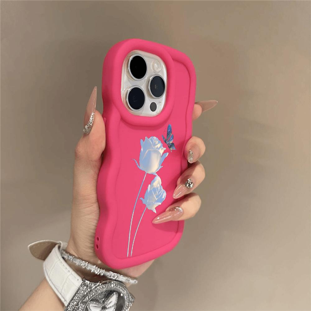 LZ16 Flower Wave Silicone Phone Cases for Samsung A15 S23 FE S24 Ultra A34 A54 A14 A55 Motorola G32 OnePlus Soft Cover