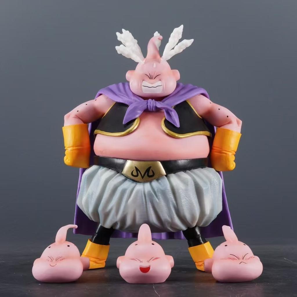 Anime Drogan Boll Z Fat Buu Figure Four Heads Replaceable Majin Buu Action Figures 20cm Pvc Statue Collection Model Toys Gifts