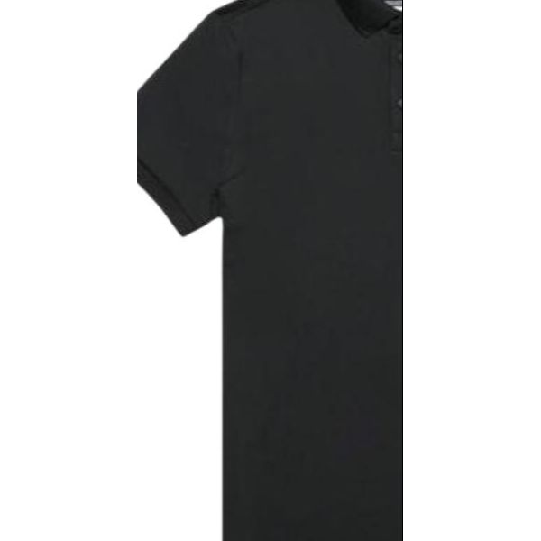 J.Lindeberg Geometric Pattern Pointed Collar Fitted Straight-Cut Short Sleeve Polo Shirt Men Polo Shirts Black GMJT07624-9999