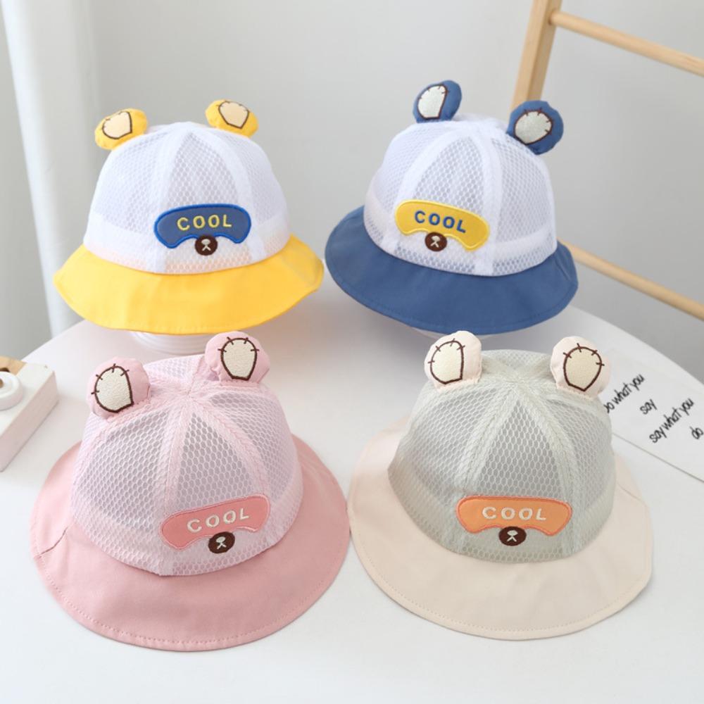 Summer Kids Bucket Hat Breathable Sun Cap Outdoor Baby Bucket Caps for Infant Girls Boys