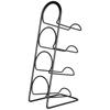 Freestanding Black Metal Wine Rack for 4 Bottles Vilde 21x12x43cm