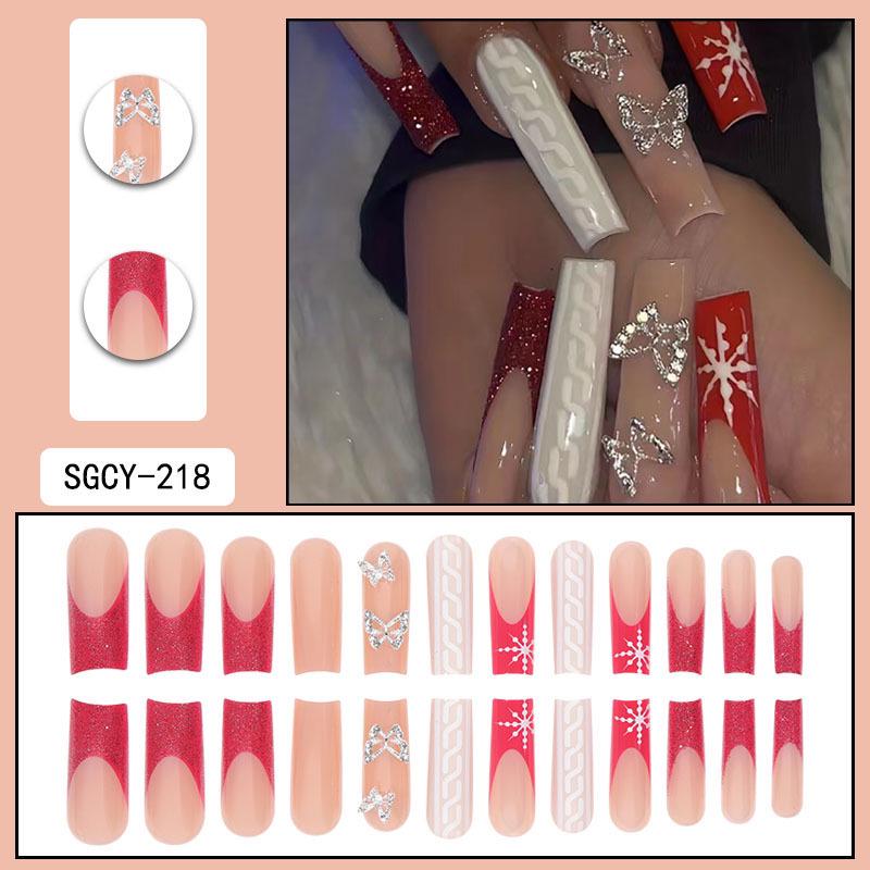 O5 Европейские и американские длинные накладные ногти - Наклейки для носимого нейл-арта для горячих девушек