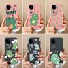 For Vivo V50 Y16 Y31 Y53S Y55 IQOO Z10X Y51 Y70 Phone Bags Naughty Dinosaur Pattern Liquid Silicone Dustproof Full Protective Case For Vivo Back Cover