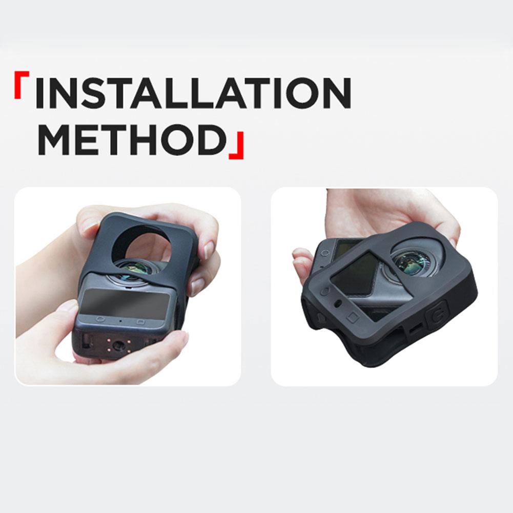 For DJI Osmo 360 Silicone Case Body Protector Cover Screen Protector Anti-scratch Sleeve Full Body Protector Camera Accessories
