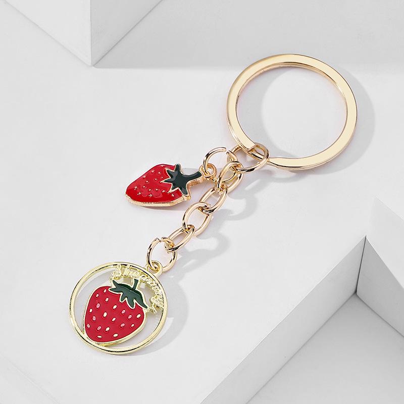 Брелок для ключей Creative Alloy Dropping Fruit Cartoon - корейский брелок для ключей от машины и сумки