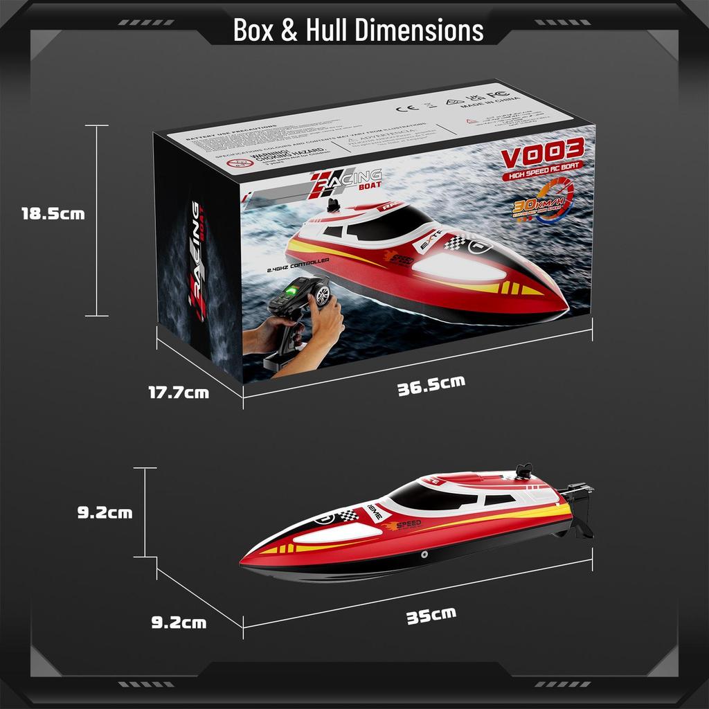 Customized Children's Educational Remote-Controlled Speedboat Toy - Popular Electric Boat for Outdoor Play