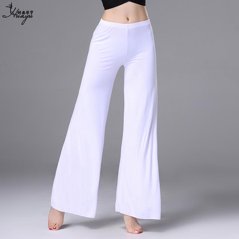 Женские свободные драпированные модальные брюки широкие от бедра для танцев и йоги 2025