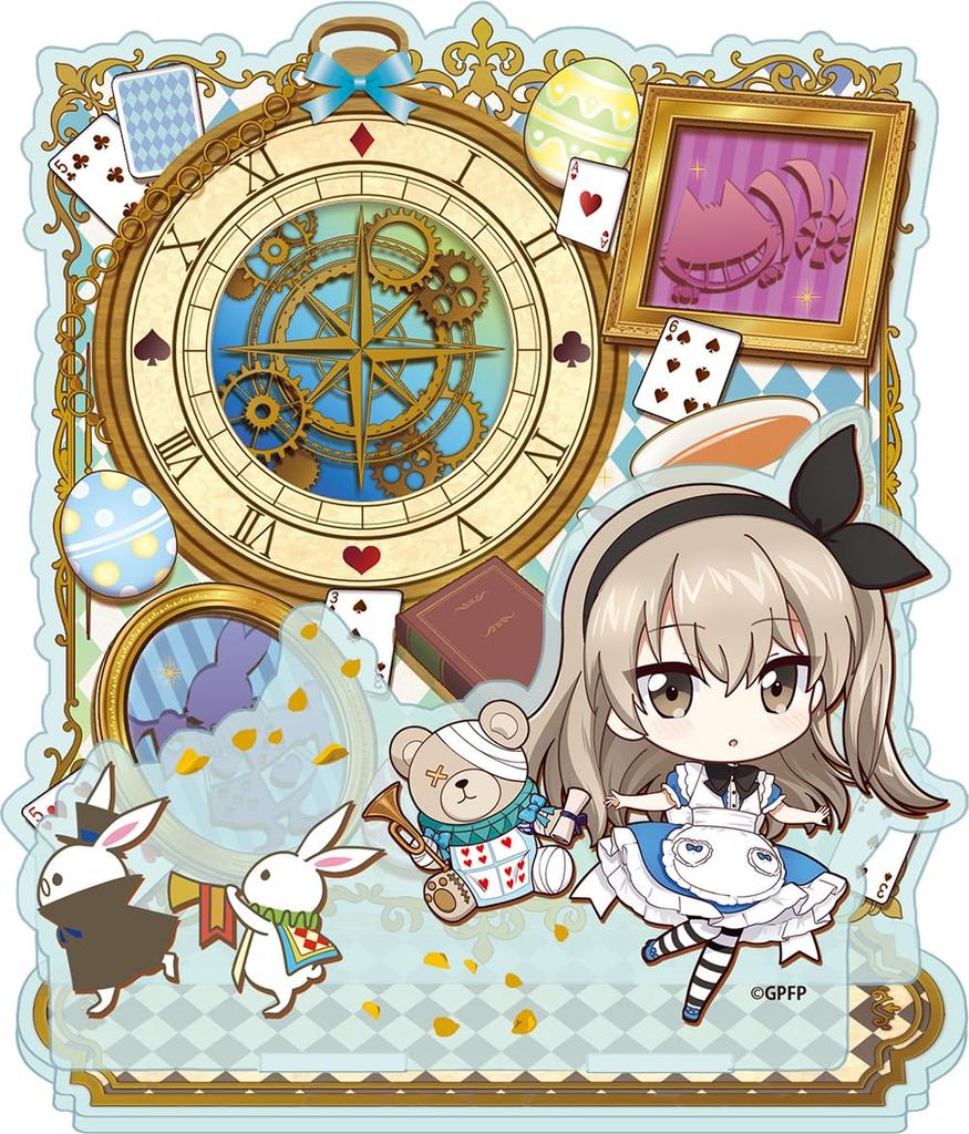 Seasonal Plants Girls Panzer Final Chapter Shimada Boko Alice In Wonderland Puchichoko Mini Acrylic Table Clock & [Ari & B] Ver.